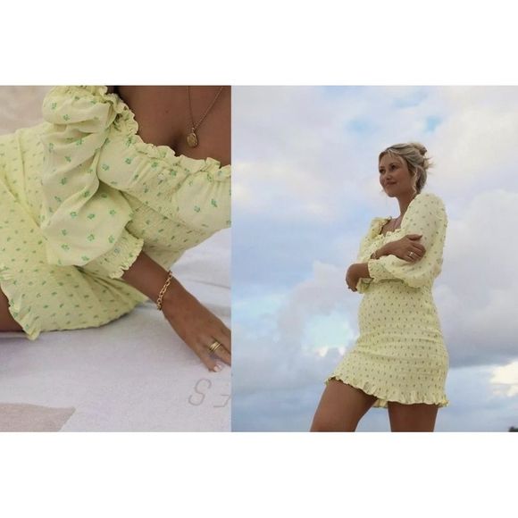 Celebrities favorite Faithful The Brand Gombardy Mini Dress Bisset Floral size 2 - Picture 13 of 13